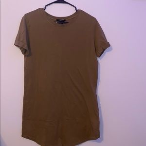 olive green t-shirt dress